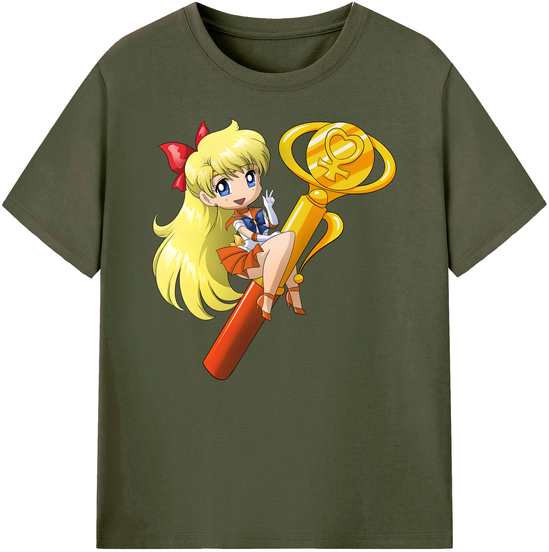 （画像用） 美少女戦士セーラームーン 愛野 美奈子 あいの みなこ Sailor Moon Aino Minako 綿100％ メンズ半袖Tシャツ｜肌触りやわらか＆通気性